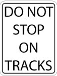 Do not stop on track